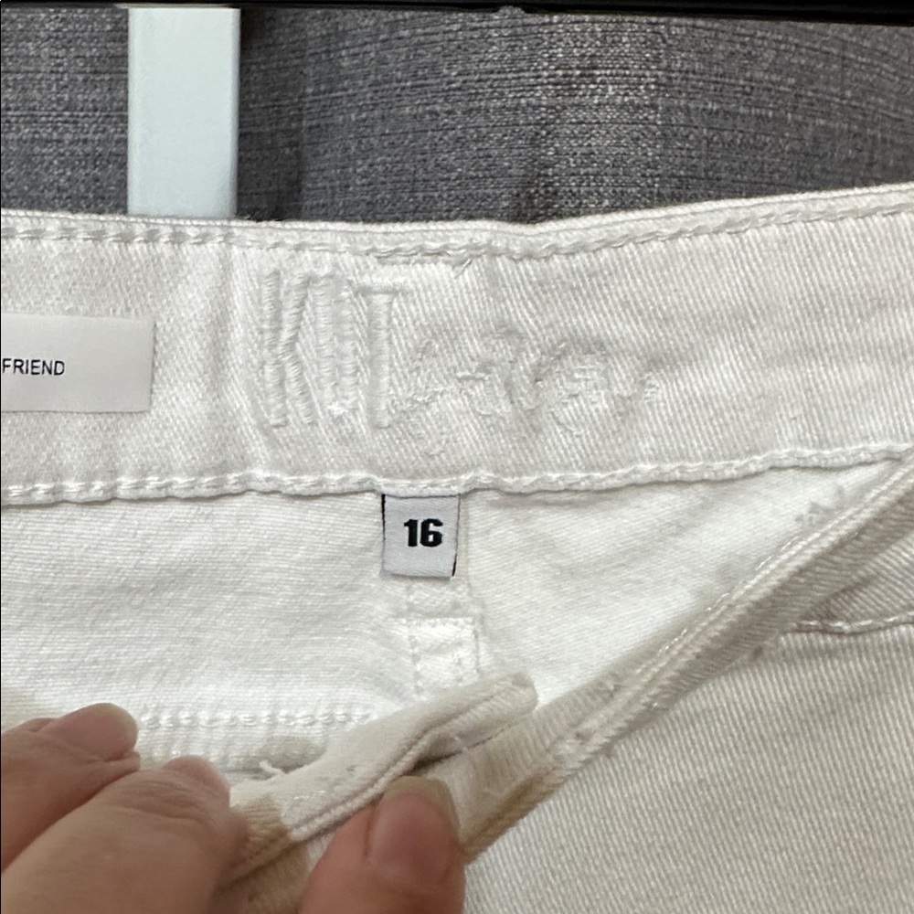 KUT From The Kloth White Cropped Jeans - Picture 6 of 8